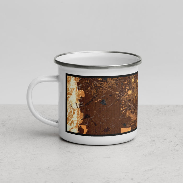 Left View Custom Broomfield Colorado Map Enamel Mug in Ember