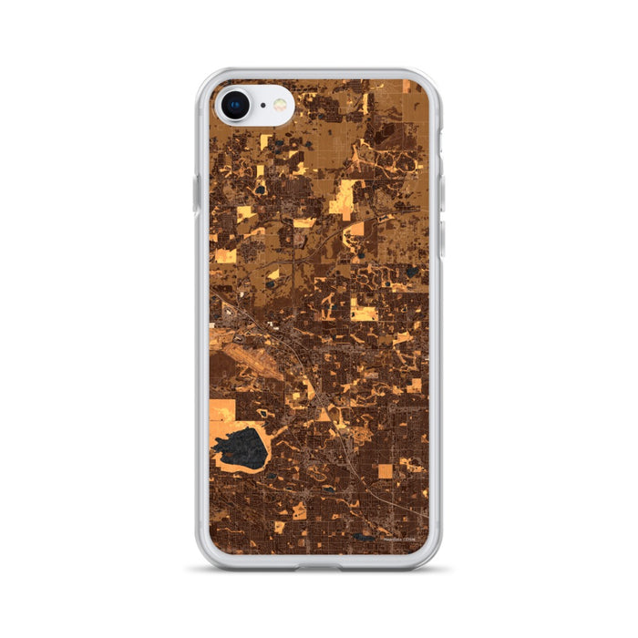 Custom Broomfield Colorado Map iPhone SE Phone Case in Ember