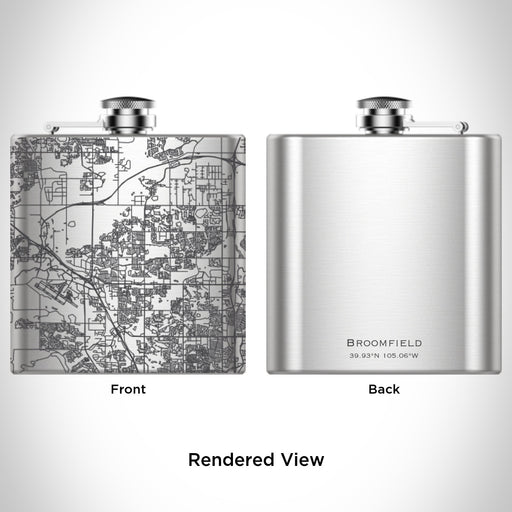 Rendered View of Broomfield Colorado Map Engraving on undefined