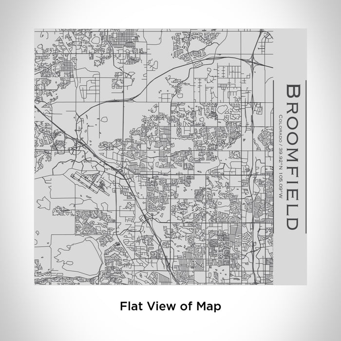Rendered View of Broomfield Colorado Map Engraving on 17oz Stainless Steel Insulated Tumbler