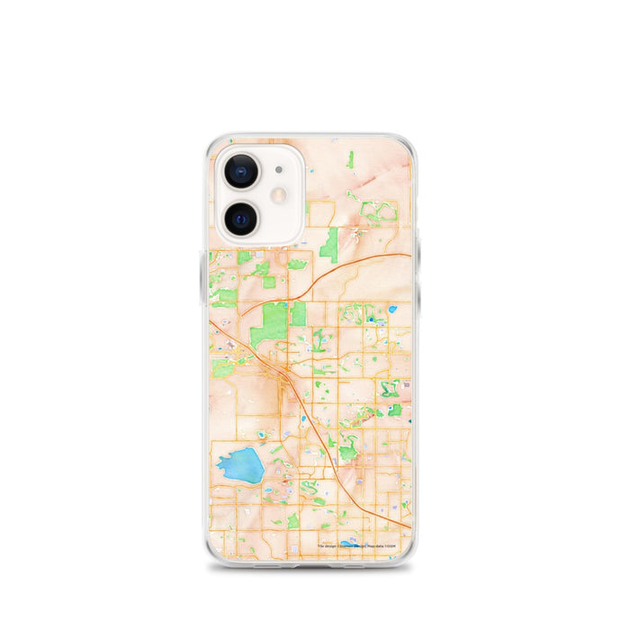 Custom Broomfield Colorado Map iPhone 12 mini Phone Case in Watercolor