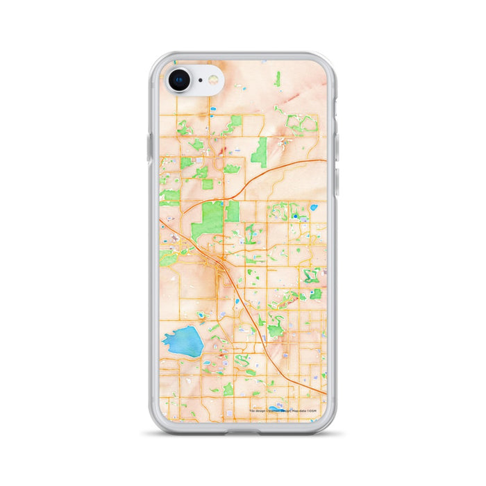 Custom Broomfield Colorado Map iPhone SE Phone Case in Watercolor