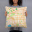 Person holding 18x18 Custom Broomfield Colorado Map Throw Pillow in Watercolor