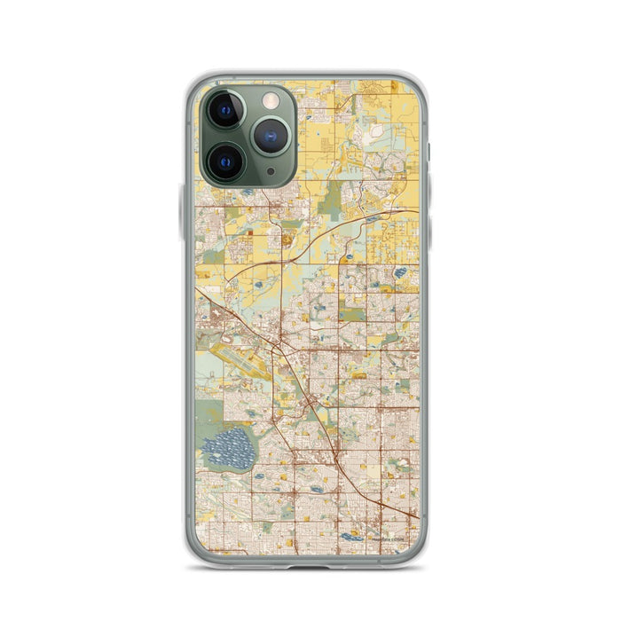 Custom Broomfield Colorado Map Phone Case in Woodblock
