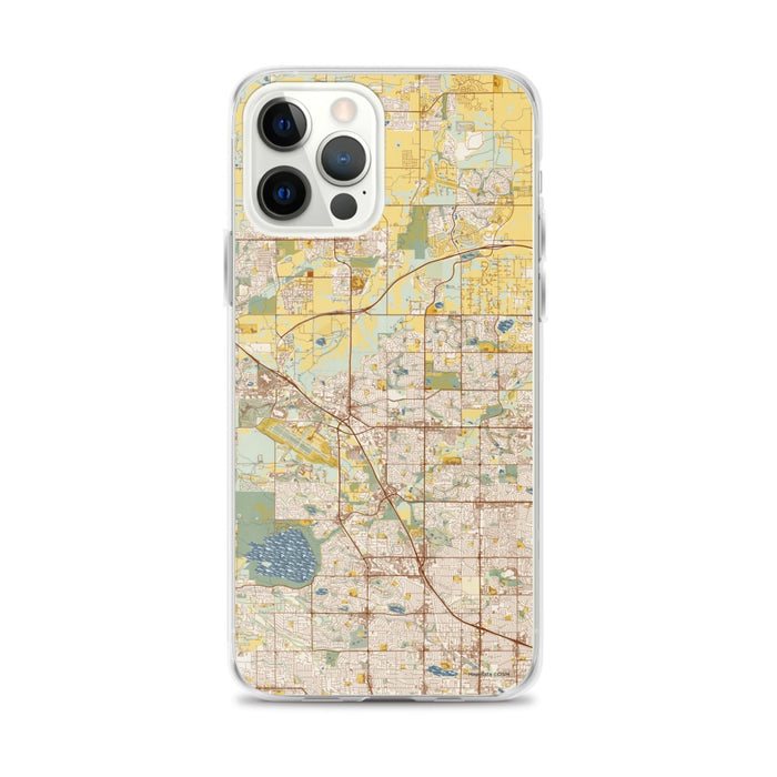 Custom Broomfield Colorado Map iPhone 12 Pro Max Phone Case in Woodblock
