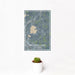 12x18 Browns Lake Wisconsin Map Print Portrait Orientation in Afternoon Style With Small Cactus Plant in White Planter
