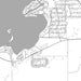 Browns Lake Wisconsin Map Print in Classic Style Zoomed In Close Up Showing Details