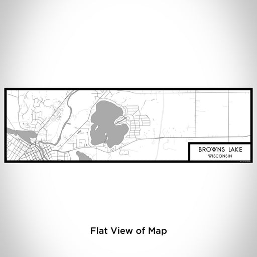 Flat View of Map Custom Browns Lake Wisconsin Map Enamel Mug in Classic