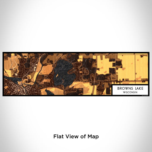 Flat View of Map Custom Browns Lake Wisconsin Map Enamel Mug in Ember