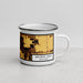 Right View Custom Browns Lake Wisconsin Map Enamel Mug in Ember