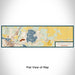 Flat View of Map Custom Browns Lake Wisconsin Map Enamel Mug in Woodblock