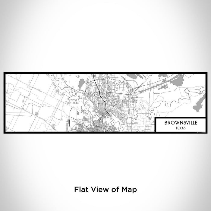 Flat View of Map Custom Brownsville Texas Map Enamel Mug in Classic