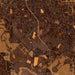 Brownsville Texas Map Print in Ember Style Zoomed In Close Up Showing Details