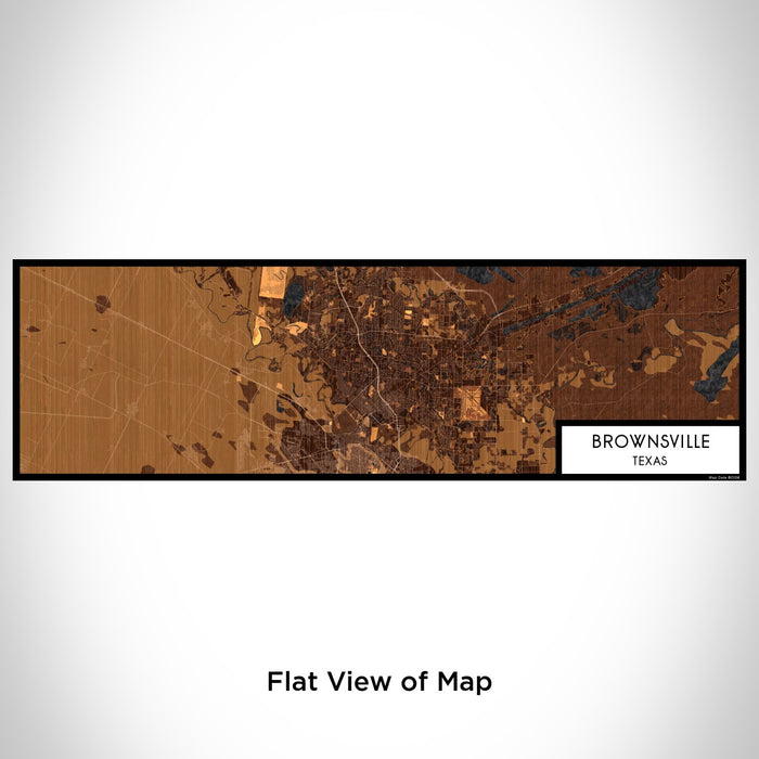 Flat View of Map Custom Brownsville Texas Map Enamel Mug in Ember