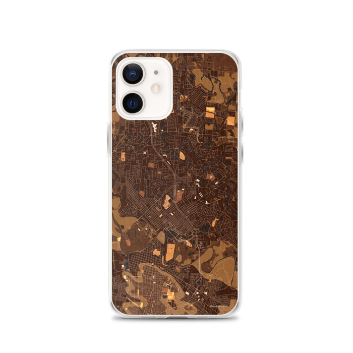 Custom Brownsville Texas Map iPhone 12 Phone Case in Ember