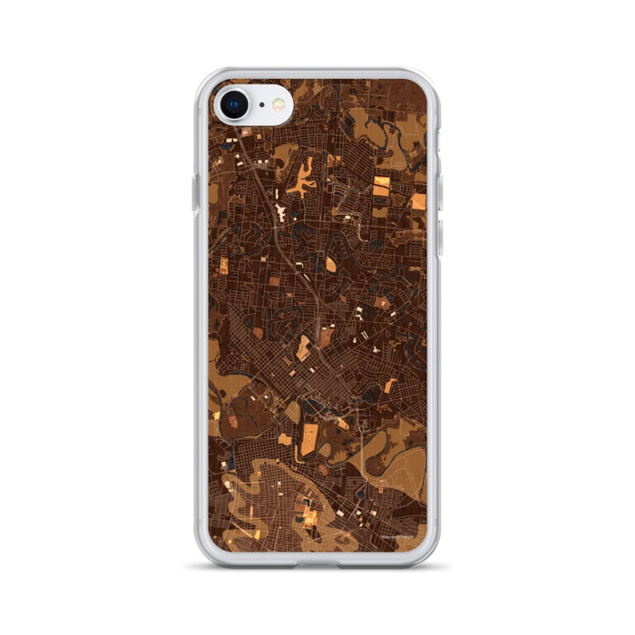 Custom Brownsville Texas Map iPhone SE Phone Case in Ember