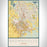 Brownsville Texas Map Print Portrait Orientation in Woodblock Style With Shaded Background