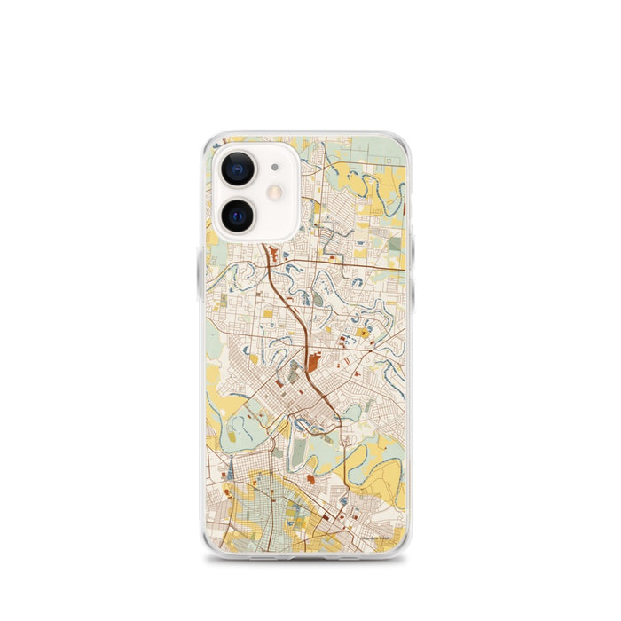 Custom Brownsville Texas Map iPhone 12 mini Phone Case in Woodblock