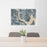 24x36 Brunswick Georgia Map Print Lanscape Orientation in Afternoon Style Behind 2 Chairs Table and Potted Plant
