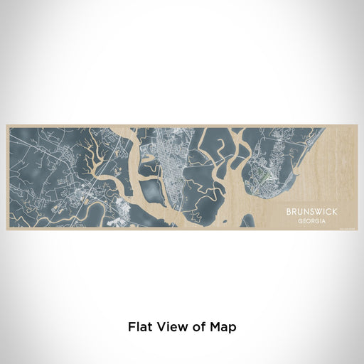 Flat View of Map Custom Brunswick Georgia Map Enamel Mug in Afternoon
