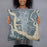 Person holding 18x18 Custom Brunswick Georgia Map Throw Pillow in Afternoon
