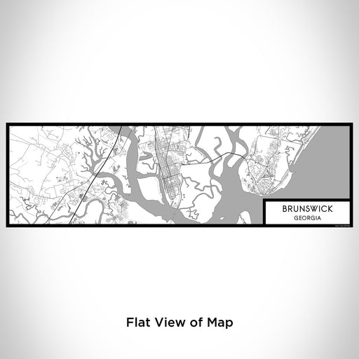 Flat View of Map Custom Brunswick Georgia Map Enamel Mug in Classic