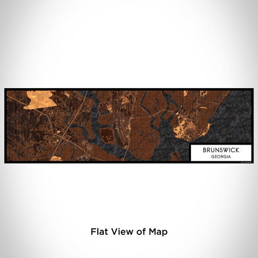 Flat View of Map Custom Brunswick Georgia Map Enamel Mug in Ember