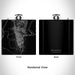 Rendered View of Brunswick Georgia Map Engraving on 6oz Stainless Steel Flask in Black