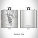 Rendered View of Brunswick Georgia Map Engraving on 6oz Stainless Steel Flask