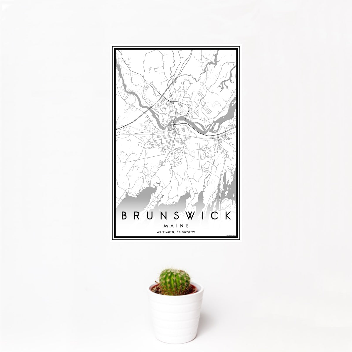 Brunswick Maine Map Print in Classic — JACE Maps