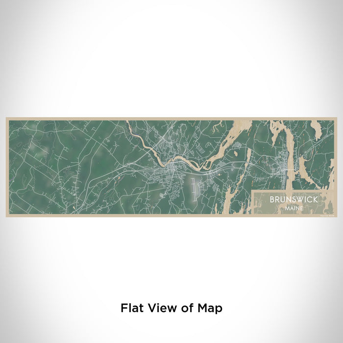 Flat View of Map Custom Brunswick Maine Map Enamel Mug in Afternoon