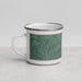 Left View Custom Brunswick Maine Map Enamel Mug in Afternoon