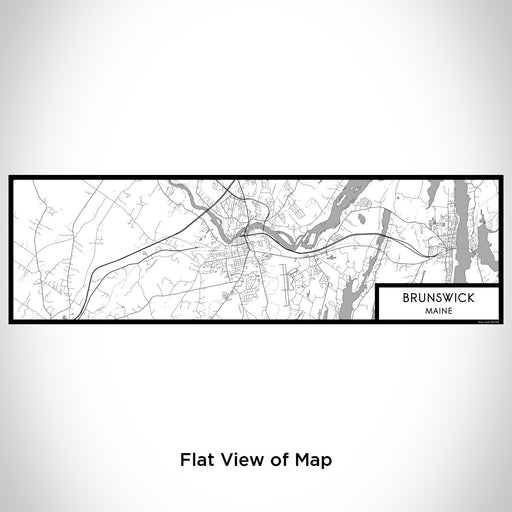 Flat View of Map Custom Brunswick Maine Map Enamel Mug in Classic