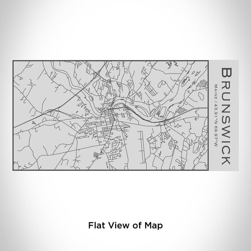 Rendered View of Brunswick Maine Map Engraving on 17oz Stainless Steel Insulated Cola Bottle
