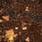 Brunswick Maine Map Print in Ember Style Zoomed In Close Up Showing Details