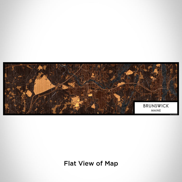 Flat View of Map Custom Brunswick Maine Map Enamel Mug in Ember
