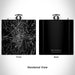 Rendered View of Brunswick Maine Map Engraving on 6oz Stainless Steel Flask in Black