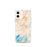 Custom iPhone 12 mini Brunswick Maine Map Phone Case in Watercolor