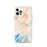 Custom iPhone 12 Pro Brunswick Maine Map Phone Case in Watercolor