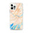 Custom iPhone 12 Pro Max Brunswick Maine Map Phone Case in Watercolor
