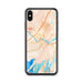 Custom iPhone XS Max Brunswick Maine Map Phone Case in Watercolor