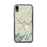 Custom iPhone XR Brunswick Maine Map Phone Case in Woodblock
