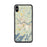 Custom iPhone XS Max Brunswick Maine Map Phone Case in Woodblock