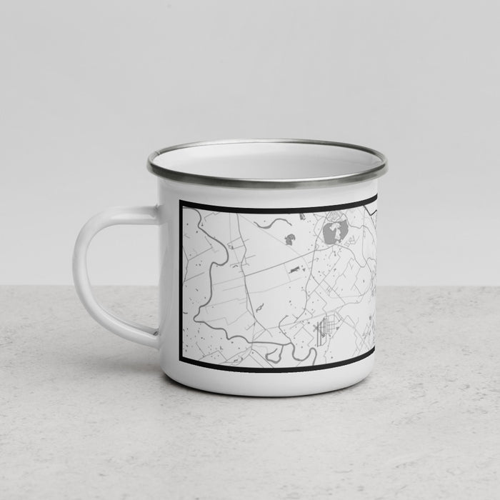 Left View Custom Bryan Texas Map Enamel Mug in Classic