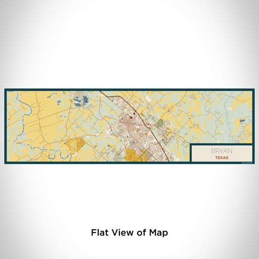 Flat View of Map Custom Bryan Texas Map Enamel Mug in Woodblock