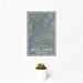 12x18 Bryce Canyon National Park Map Print Portrait Orientation in Afternoon Style With Small Cactus Plant in White Planter