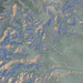 Bryce Canyon National Park Map Print in Afternoon Style Zoomed In Close Up Showing Details
