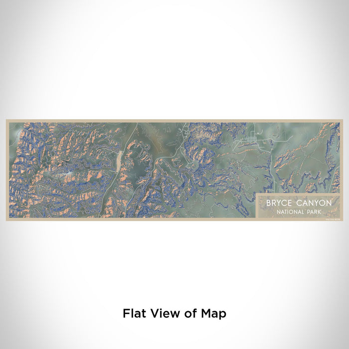 Flat View of Map Custom Bryce Canyon National Park Map Enamel Mug in Afternoon