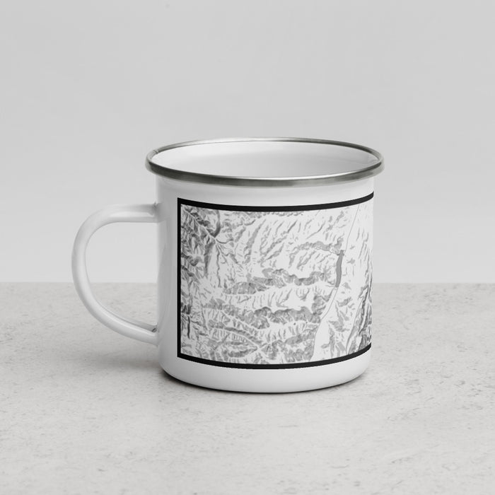 Left View Custom Bryce Canyon National Park Map Enamel Mug in Classic