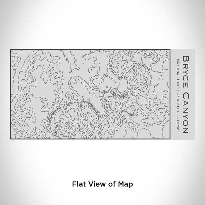 Rendered View of Bryce Canyon National Park Map Engraving on 17oz Stainless Steel Insulated Cola Bottle